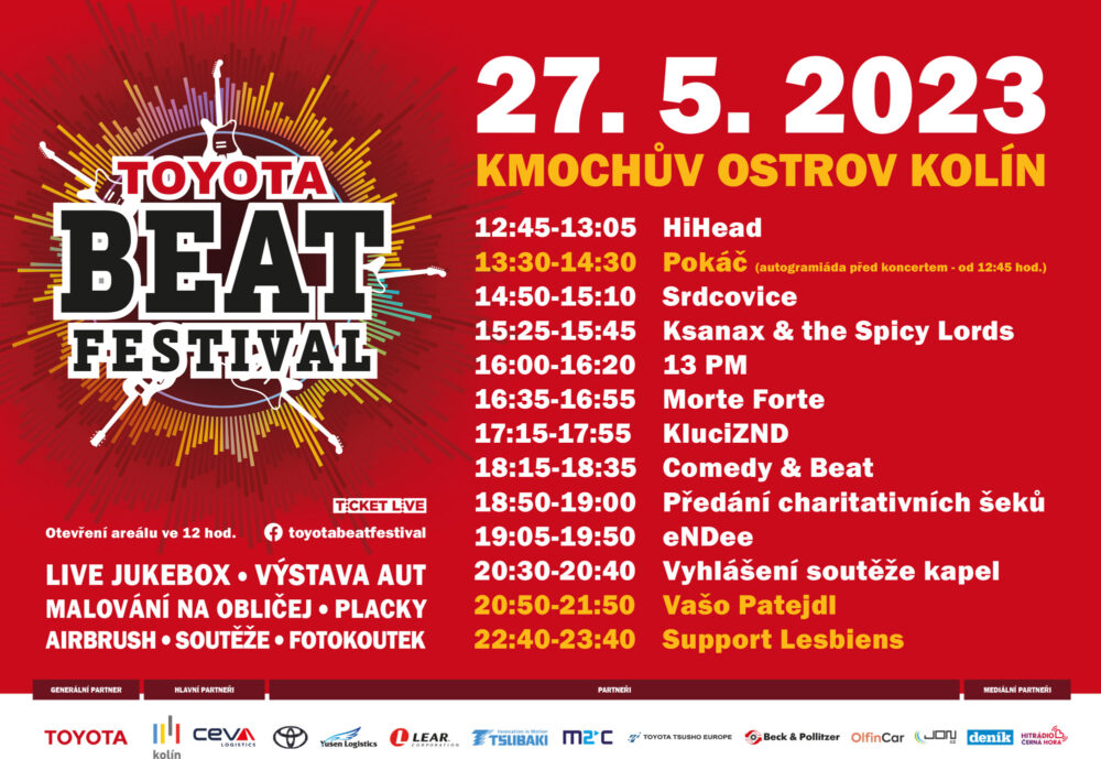 14. ročník Toyota Beat festivalu se uskuteční 27. května