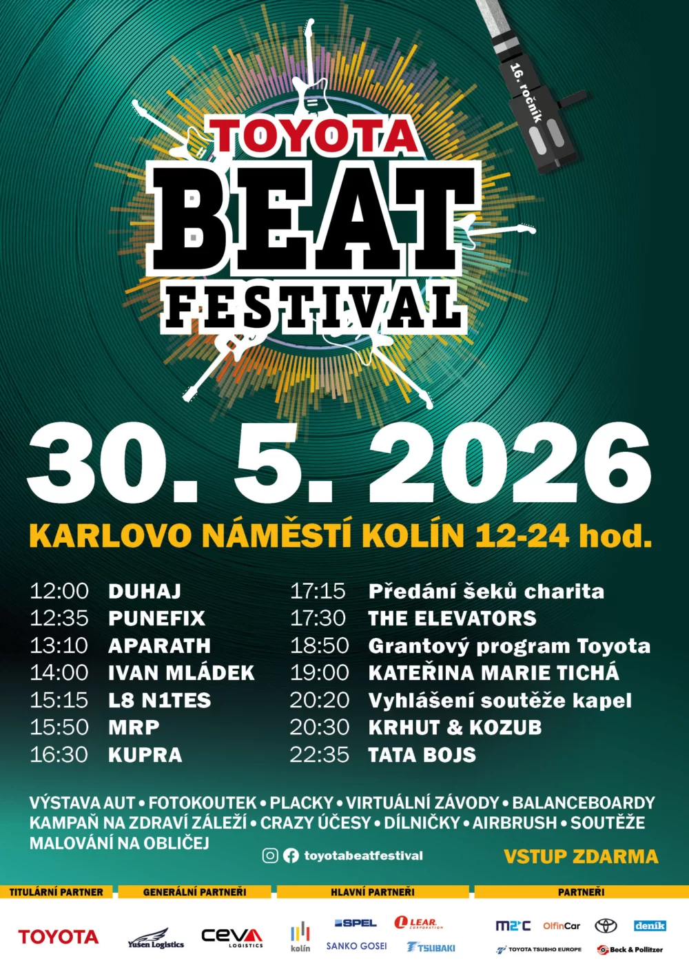 Toyota Beat Festival 2026 nabídne hudbu, zábavu i pomoc dobré věci