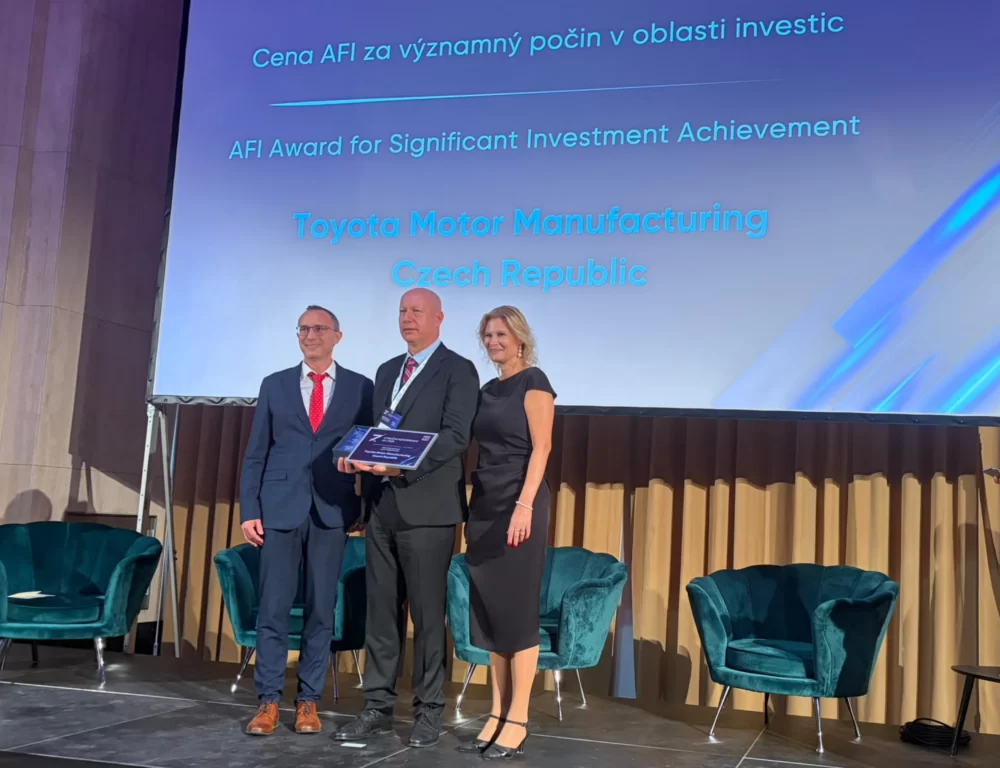 Toyota získala Výroční cenu AFI 2026 za investici do výroby nového elektromobilu v Kolíně